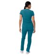 thumbnail image 2 of Conjunto médico Adar Addition go-Basic para mujer - Top médico delgado con cuello en V Pantalón médico tipo cargo ajustado - A9200 - azul caribeño - XL, 2 of 5