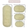 thumbnail image 2 of Home Weavers Double Ruffle Collection 100% Cotton Non-Slip Bathroom Rug Set Machine Washable Bathroom Rug, Bath Rug, Bathroom Rug, Runner, Sage Color 4 Piece Bath Rug set, 2 of 9