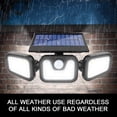 thumbnail image 4 of (Luz de pared de tres cabezales 171COB-Control remoto separado) LED solar triple impermeable con sensor de movimiento, 4 of 14