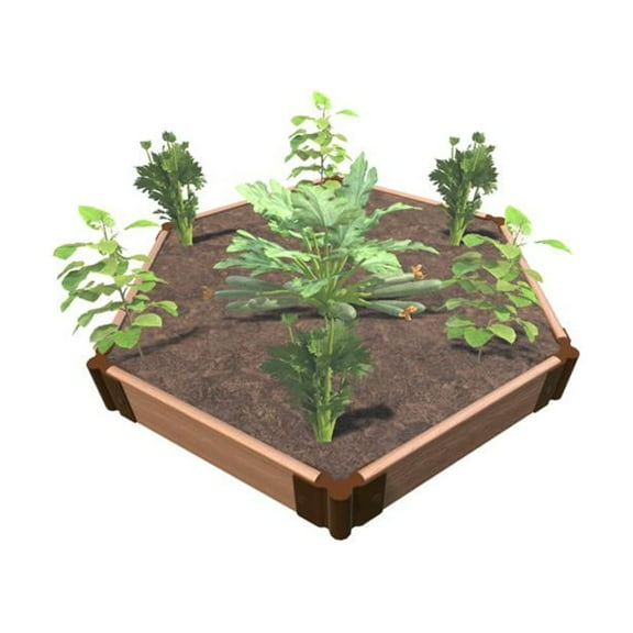 Frame It All Fort Jefferson' 4' X 4' X 5.5" Raised Garden Bed (Hexagon) - 1" Profile