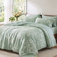 thumbnail image 5 of U by Bedsure Queen Comforter Set Sage Green, Bed in a Bag Queen Size Bedding, 7-Pieces Botanical Flowers Spring Comforter, Sheets, Pillowcases & Shams, 5 of 11