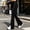 Black womens high waist flare pants a1, variant on Flare Yoga Pants for Women Soft High Waist Bootcut Leggings Split Hem Contrasting Lines Bootleg Pants Gym Sports Pants, Wine S