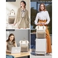 thumbnail image 7 of Women Laptop Backpack 15.6 Inch Travel Bag with USB Charging Port Waterproof Large Capacity Business College Airline Approved Beige, 7 of 7