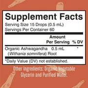 MaryRuth's Ashwagandha Root Liquid Drops Herbal Supplement USDA Organic Vegan Stress Relief Unisex 60 Servings 1 Count