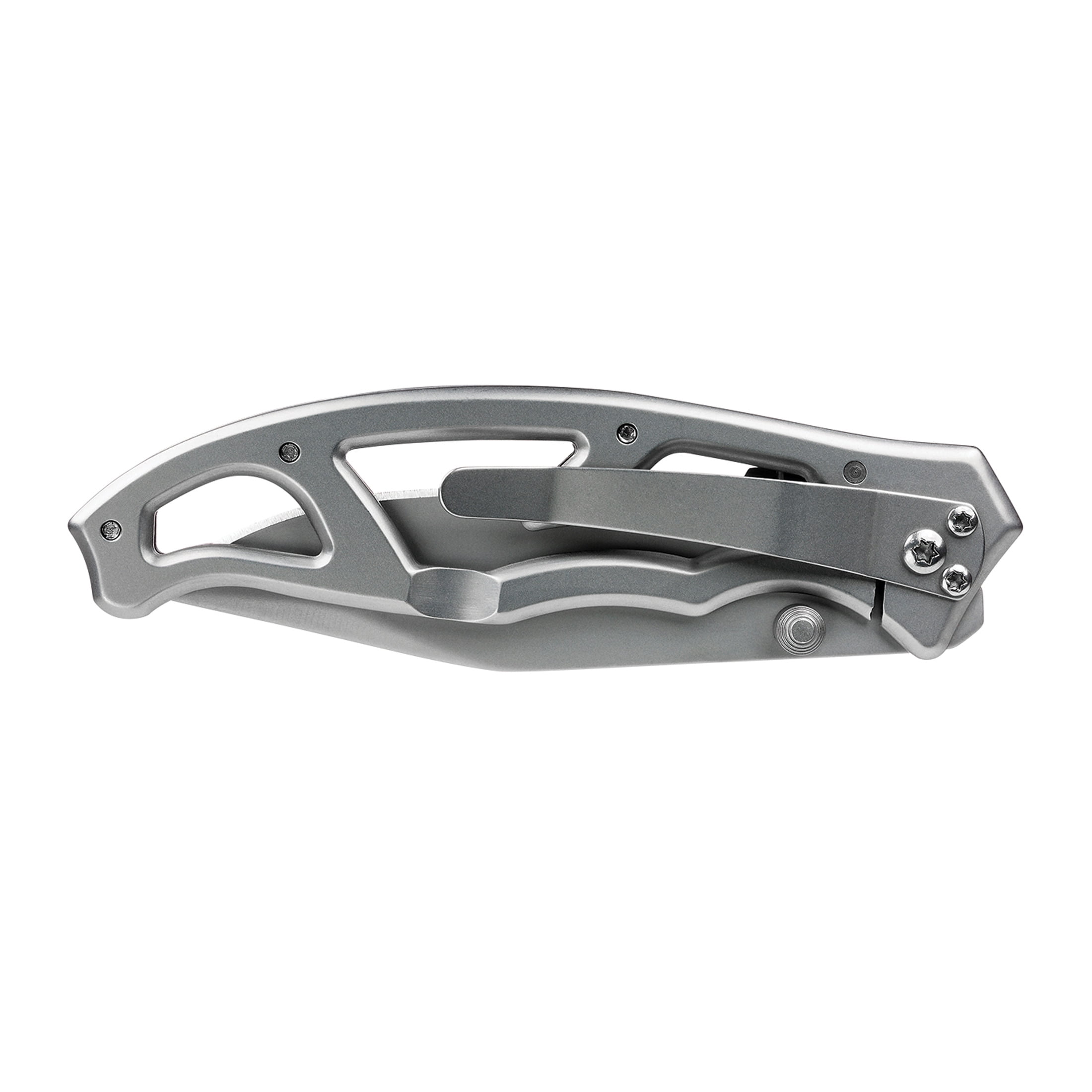Gerber Paraframe I Folding Knife: 3" Plain Edge Stainless Steel Blade, Lightweight Open Frame Design with Pocket Clip