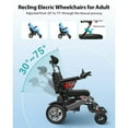 thumbnail image 2 of Nguyen Quach 30mi Reclining Electric Wheelchair with Headrest for Adults Seniors, 330lb Capacity, B, 2 of 9