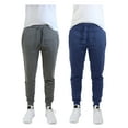 thumbnail image 3 of Mens Fleece Jogger Sweatpants With Zipper Pockets (2-Pack), 3 of 7