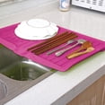thumbnail image 4 of 18 x 13" Kitchen Drain Board, Large Plastic Draining Tray with Side Drop Slope Diversion, Side Dish Drying Tray, Dish Drainer Drip Rack Tray with Non-Slip Base, 4 of 6