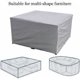 thumbnail image 4 of Funda para Muebles de Jardín, Tela Oxford 210D Rectangular, Protección Impermeable, Protección contra la Nieve, Lona Anti-UV a Prueba de Polvo para Muebles de jardín, Mesa de Patio, Plata,, 4 of 5