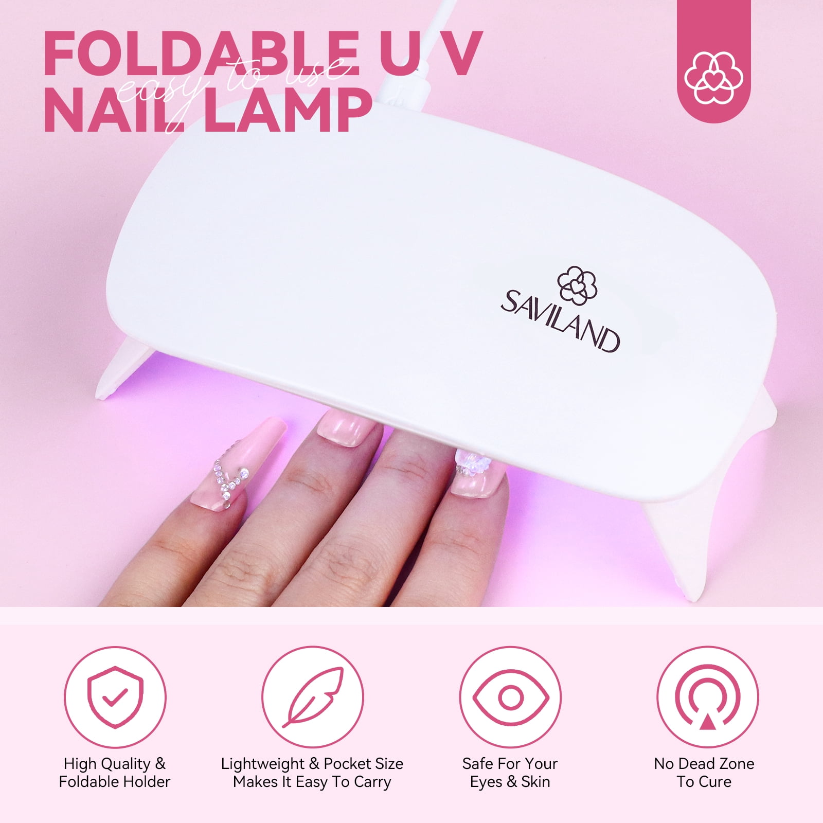 SAVILAND Acrylic Nail Kit with Everything : Acrylic Powder and Liquid Set with Gel Nail Polish Acrylic Nail Brushes Nail Decoration Nail Supplies for Beginners