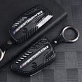 thumbnail image 4 of Phmnkl Alloy Car Key Case Rings Cover Holder for BMW 1 3 5 7 Series 530 F48 X1 X2 X3 X4 X5 X6 Classic Engine Head Concept (A Style Carbon Fiber), 4 of 5