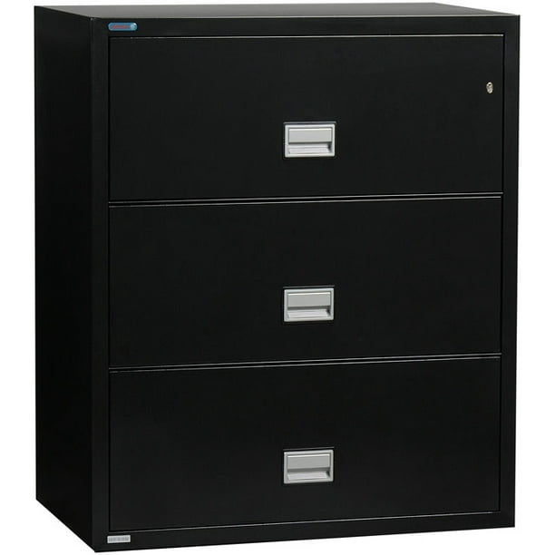 LAT3W31B Phoenix Lateral 31 inch 3Drawer Fire and Water Resistant File