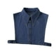thumbnail image 3 of Cuello falso desmontable elegante traje profesional mitad superior mitad camisa blusa Azul oscuro, 3 of 6