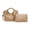 Khaki, variant on 2Pcs Leather Handbags for Women Retro Work Shoulder Bags with Detachable Strap Ladies Travel Shopping Zipper Purses Black