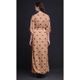 thumbnail image 2 of Bimba Rayon Leaves & Chrysanthemum Geometric Printed Womens Long MaxiDressGown With Side Slit-XSmall, 2 of 6