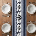 thumbnail image 4 of Table Runner 48 Inches Long for Kitchen Dining, Navy Blue Boho Dresser Scarf Farmhouse, Dining Table Decorations for Wedding/Parties, Vintage Abstract Art Ethnic Tribe 13 x 48 In, 4 of 8