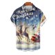 thumbnail image 2 of Mens Manga Corta Botón Abajo Camisas, Cuello de Vuelta Navidad Impresa Blusa, Top de Moda Casual, 2 of 3