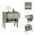 thumbnail image 6 of Ferku Light Gray Nightstand with 1 Drawer + Open Shelf, 6 of 13