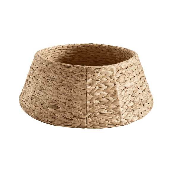 Nextay Christmas Tree Collar, 36 Inch Handcrafted Natural Water Hyacinth Material, Fits 7.5FT Trees, Easy Assembly for Living Room Home Decoration, Natural