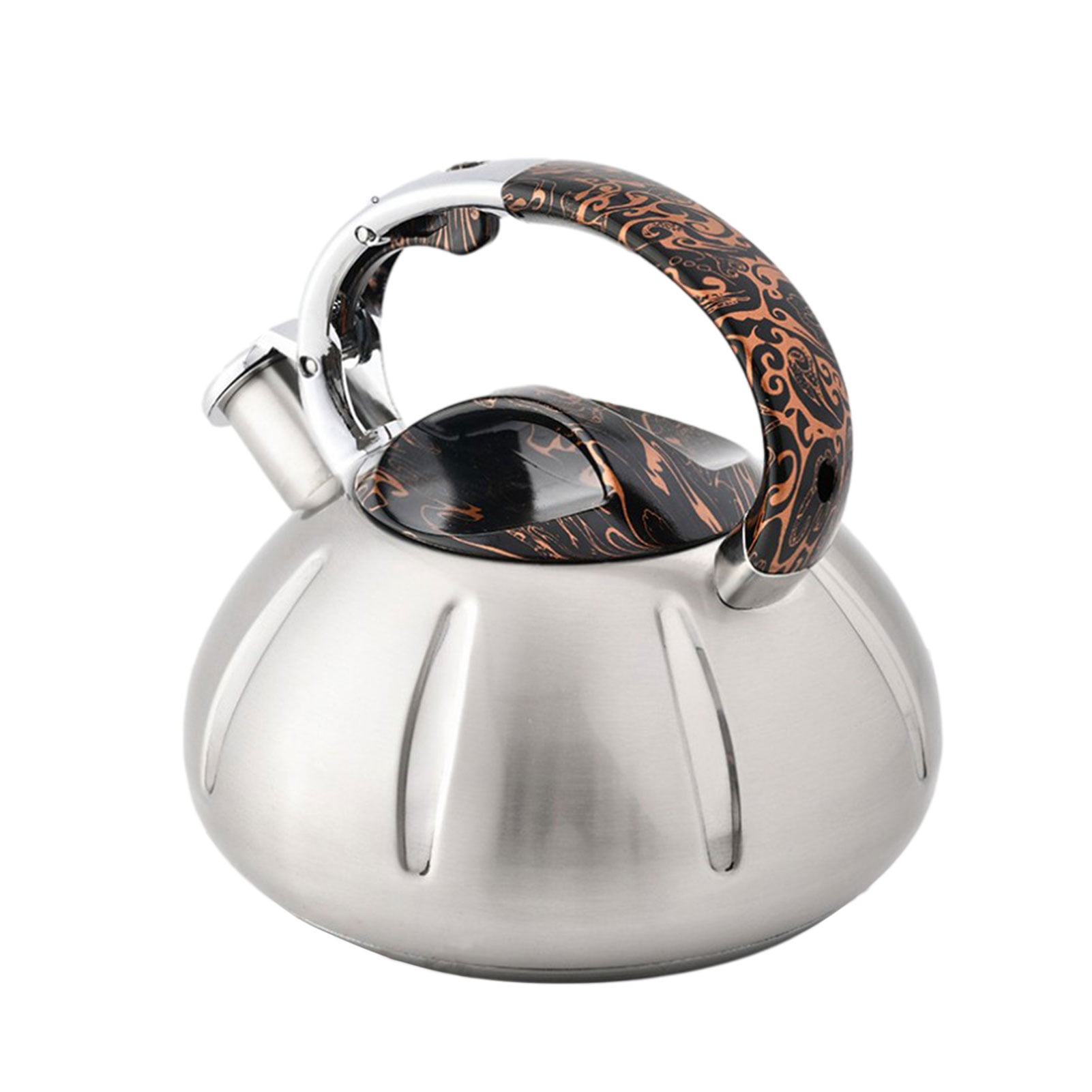Details about   3L Stainless Steel Whistling Tea Kettle Hot Water Coffee Pot For Camping Fishing 