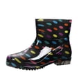 thumbnail image 3 of Tqyyweavej Women's Short Rain Boots Waterproof Non-Slip Versatile PVC Rainboots Lightweight Fashion Outdoor Garden Shoes for Farming Walking, 3 of 7