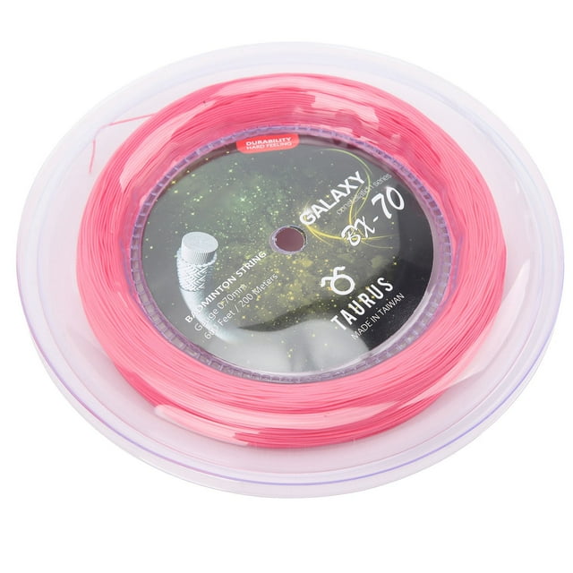 Nylon Badminton String, Clear Texture Badminton Racquet String Impact Resistant Strong Resilience 200m For Sports Black,White,Fluorescent Yellow,Purple,Blue,Sky Blue,Pink