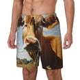 thumbnail image 1 of Fotbe Daisy Flower Field Cow Traje de Baño para Hombre – Shorts de Natación de Secado Rápido con Forro y Bolsillos-X-Large, 1 of 6