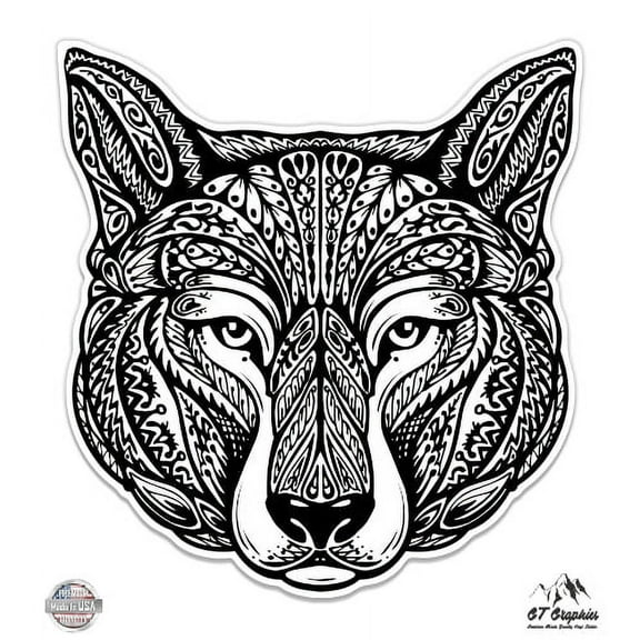 Wolf - 5" Vinyl Sticker - For Car Laptop I-Pad - Waterproof Decal