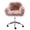 Pink, variant on Yesfashion Makeup Vanity Chair Home Office Chair Fluffy Chair with Silver Chrome Castors Modern Faux Fur Arm Chair Accent Chair for Living Room Bedroom Makeup Dressing Vanity