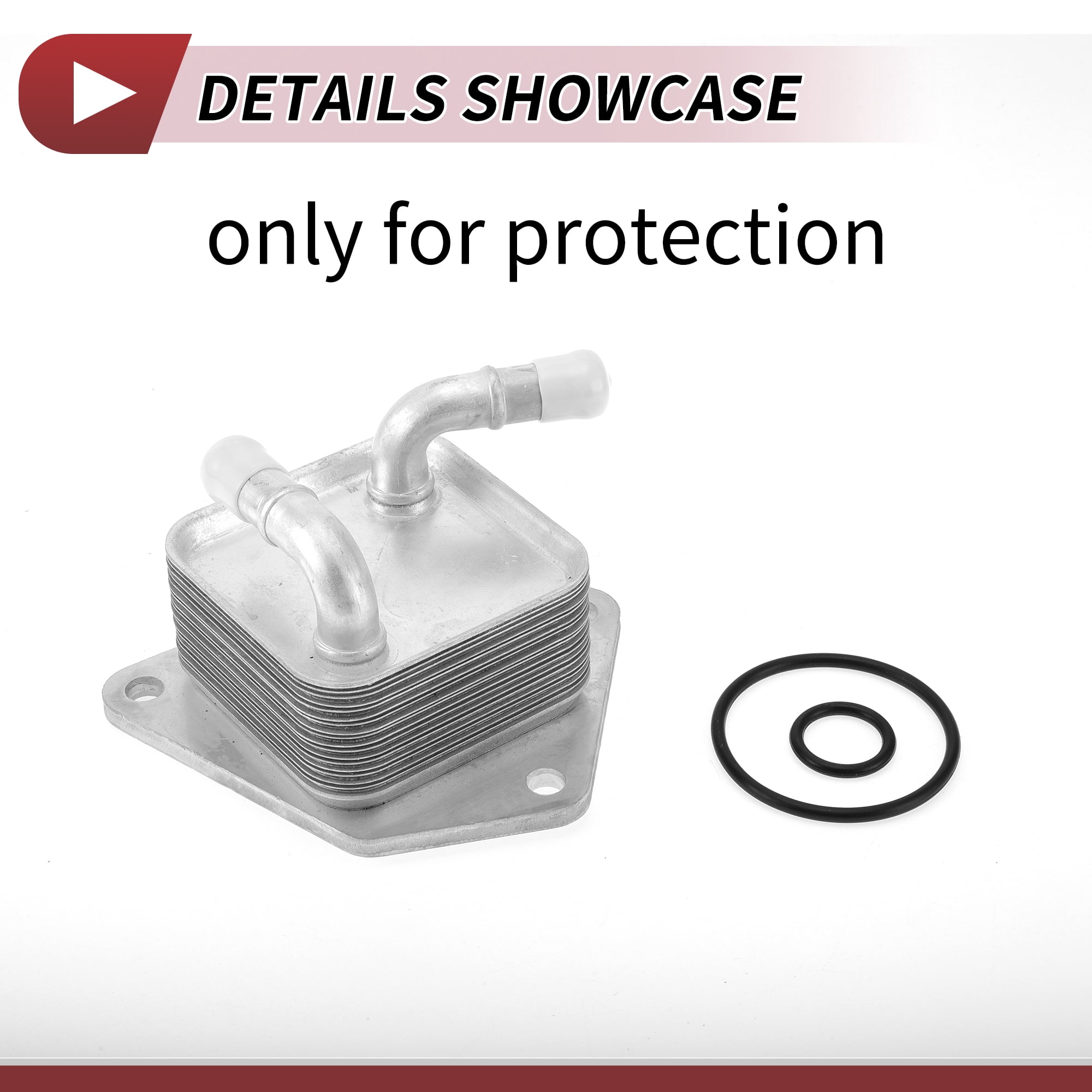 Engine Oil Cooler No.255605LJ004 Transmission Oil Cooler with O-rings Seal for Honda Civic 2016-2017 Aluminum Alloy 1 Pc