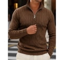 thumbnail image 6 of Gamivast Men's 1/4 Zip Sweaters Long Sleeve Slim Fit Pullover Knitted Mock Neck Tops Lightweight Warm Jumper Business Casual Work Fall Winter Fashion, 6 of 7