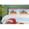 thumbnail image 4 of Ambesonne Christmas Duvet Cover Sets, Santa Starfishes, 2-King, Grey and White, 4 of 7
