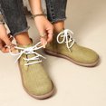 thumbnail image 6 of Willtoo Women's Vintage Lace Up Ankle Boots, Woven Texture Faux Suede Booties with Flat Sole, Casual Short Boots, 6 of 6
