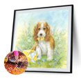 thumbnail image 1 of Cuadros Decorativos Cachorros gatos en el jardín 5D DIY Diamond Painting Kits Full Round Drill Art (B5686) Tmvgtek embutido en tela, 1 of 8