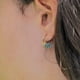 thumbnail image 3 of Arracada dorada mujer CYRA Circonia azul, 3 of 3