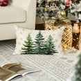 thumbnail image 4 of Sm:)e Christmas Trees Snowflake Throw Pillow Cover, 12 x 20 Inch Winter Holiday Cushion Case Decoration for Sofa Couch, 4 of 8