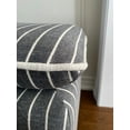 thumbnail image 3 of SEAT4U Linen Stripe Ticking Upholstered Pillowtop 48" Rossini Ottoman Bench with Multi Color Variants, 3 of 4