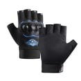 thumbnail image 2 of koolsoo Motorcycle Riding Gloves Half Finger Breathable Outdoor for Climbing Hunting Blue and, 2 of 9