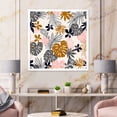 thumbnail image 3 of Designart 'Tropical Naturepalm Monstera Leaves In Silhouette On White' Traditional Framed Art Print, 3 of 4