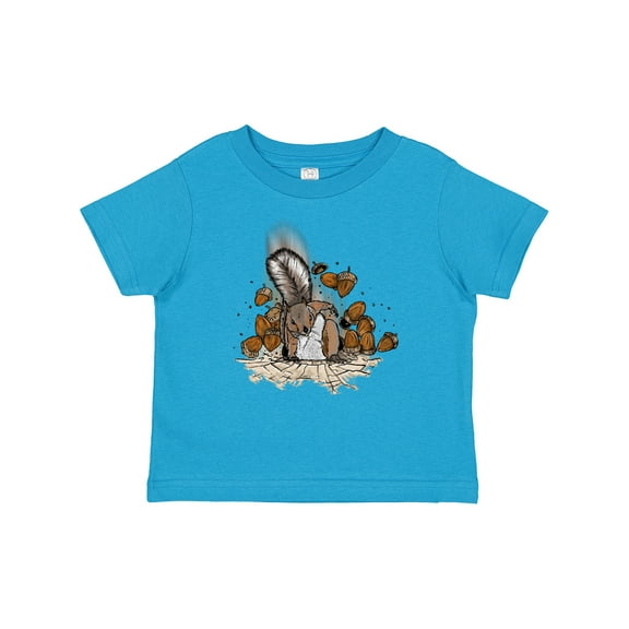 Inktastic Squirrel Superhero Landing with Acorns Boys or Girls Baby T-Shirt