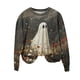 thumbnail image 2 of Ailaofu Halloween Womens Sweatshirt Cute Round Neck Sweatshirts Print Long Sleeve Fall Outfits Pullover, 2 of 3