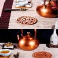 thumbnail image 6 of GIXUSIL 2 Pack Cast Iron Trivet, Round Metal Trivet with Vintage Patterns Rustproof Hot Pot Holder Pads for Serving Hot Dishes, Pans, Pots, Tea Pots, for Kitchen Counter Top, Gold, 6 of 7