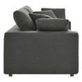 thumbnail image 3 of Modular Loveseat Sofa Couch, Grey Gray, Fabric, Living Kitchen Cafe Bistro Hospitality Restaurant, Modern Contemporary HB33507, 3 of 8