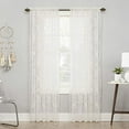 thumbnail image 2 of No. 918 Ariella Floral Lace Rod Pocket Curtain Panel, 58"x84", Ivory, 2 of 5