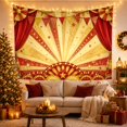thumbnail image 3 of Circus Sunburst Among Red Curtains and Bunting, Nostalgic Vintage for Performance Fans, Big Top Wall Art, Birthday Gift, Tapestry Wall Hanging for Bedroom, Living Room and Studio, 3 of 7