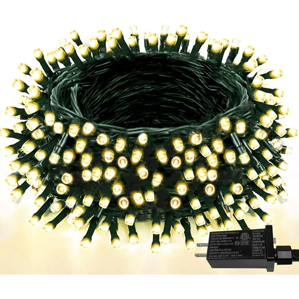 String Lights YIQU, 30 m, 300 LED, temporizador impermeable, 8 modos