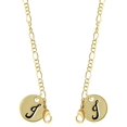 thumbnail image 1 of Goldtone Large Disc Letter - J - 3/4'' Goldtone Face Mask Necklace, 1 of 2