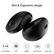Silent Click Mouse Wireless Mini Portable Mouse 2.4G Optical Mouse for Laptop,PC,Mac (Black)