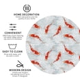 thumbnail image 4 of Pofeuu Koi Fish Corals,Spring Summer Print Leather Coasters Set of 6, Round Cups Mugs Mat Pad for Home Kitchen Heat Resistant Drink Coasters,Round Shape, 4 of 7
