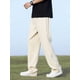 thumbnail image 2 of Pantalones coreanos de poliéster ligero y fino para hombre, cintura elástica, pantalones holgados semianchos, traje drapeado, pantalones casuales para hombre, VeranoBeige, 2 of 5